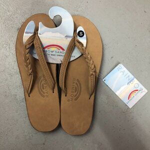 NWT Rainbow Flip Flops Flirty Braidy Size 7-8